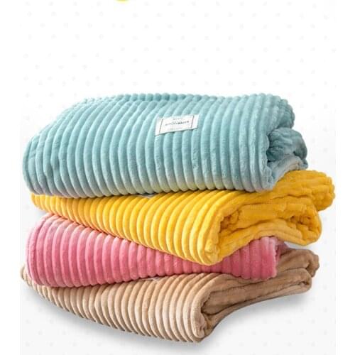 100*70cm Soft and Warm Milk Fleece Baby Blanket Newborn Blankets In Autumn and Winter Flannel Knee Blanket Plush Casual Shawl