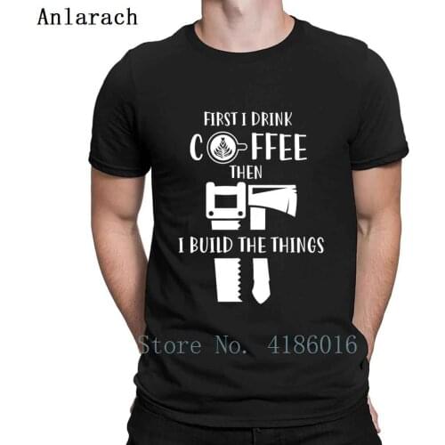 Carpenter Coffee And Woodworking T Shirt Crazy Building Cotton Summer Style Vintage Family Knitted Size S-5xl Shirt