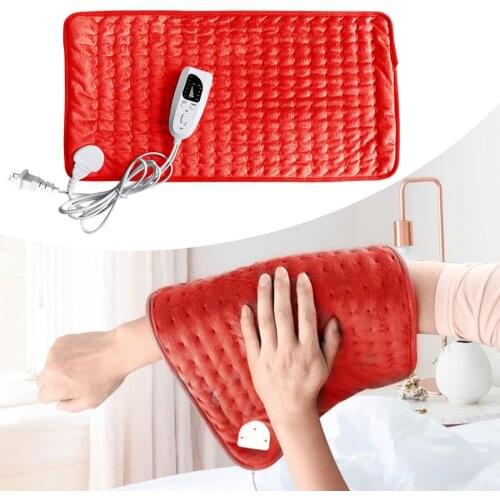 Electric Heating Pads Warmer Back Pain Cramps Relief Auto-Off JP Red Heat Pad Blanket Neck Shoulder Back Pain Ease