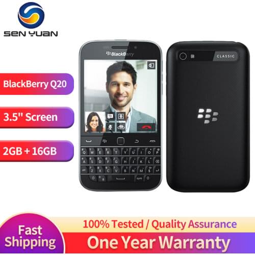 Unlocked Original BlackBerry Classic blackberry Q20 Phone Dual core 2GB RAM 16GB ROM 8MP Camera Free Shipping