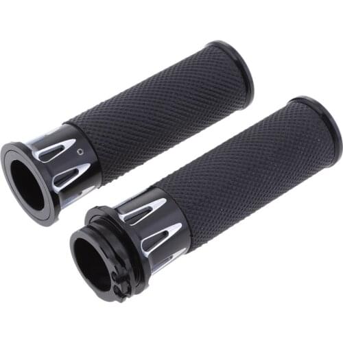Motorcycle 25mm 1'' Handlebar Grips Throttle For Electra Glide