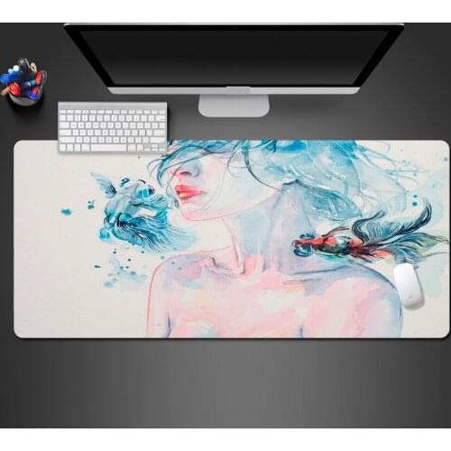 Modern Abstract Watercolor Girl Mouse Pad Advanced Computer Game Washable Rubber Pad Most Popular Notebook Accessories Mats Gift