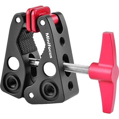 Super Clamp Magic Arm Camera Desk Clamp Mount with 1/4" and 3/8" ARRI Locating Pin Thread for DSLR & Mirrorless Camera Rigs