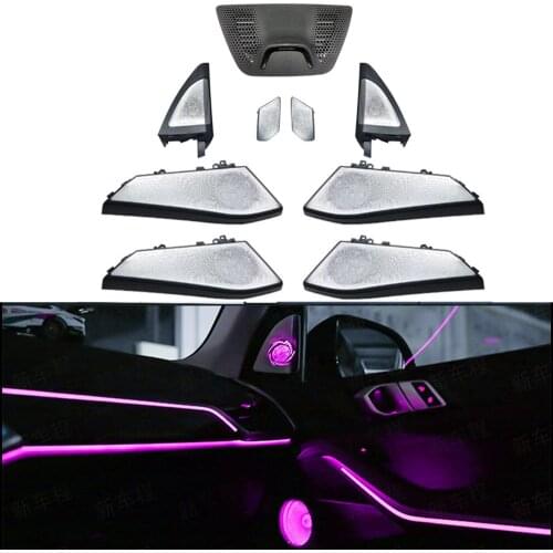 LED Center Control Panel For BMW G05 X5 G07 X7 Series Front Rear Door Glow Tweeter Lighting Trim Audio Speaker Horn LED Cover