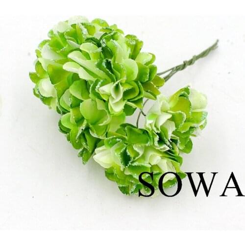 High Quality 2.5*3cm Head Multicolor Glitter Paper Rose Flower Bouquet/ Scrapbooking Artificial Rose Flowers(72pcs/lot)