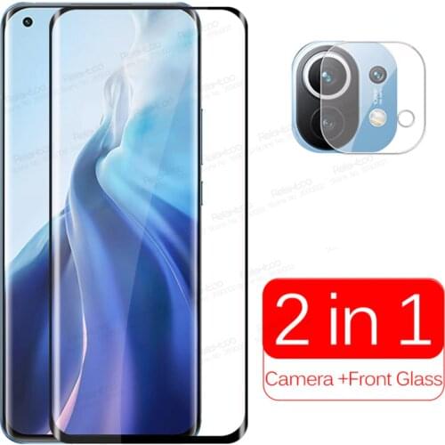 3D Full Curved Tempered Glass For Xiaomi Mi 11 Glass Screen Protector Xiomi Mi11 Safety Phone Protective Cover Camera Lens Film