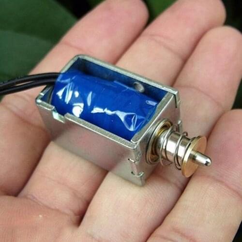 DC12V AU0730 Mini Through-type Impact Type Push-pull Frame type Automatic Reset Electromagnet