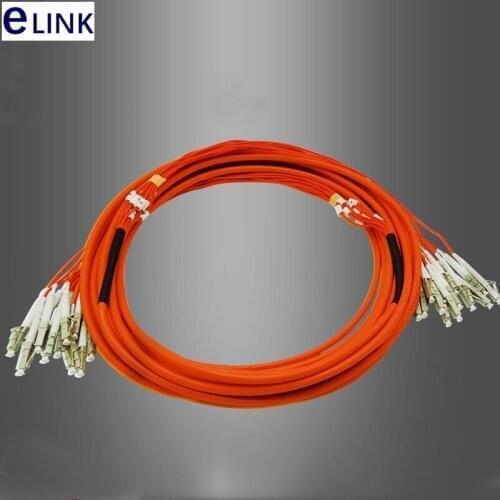 20m 24 cores fiber patchcord MM bundled jumper LC SC FC ST branch cable 2.0mm Multimode optical fiber patch lead 24C bundle