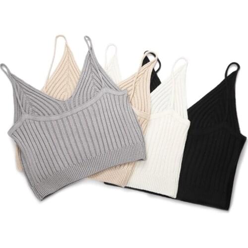 2020 Fashion Womens Summer Camis Top Sleeveless Cotton Bustier Unpadded Bandeau Bra Vest Crop Top Seamless High Quality