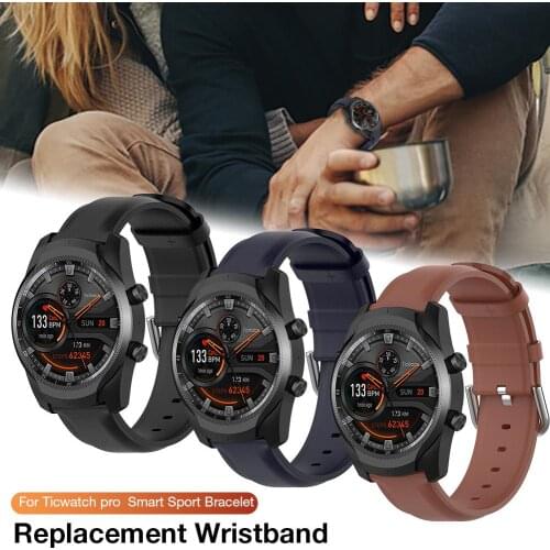 22mm Soft Sports Watch Band Watch Strap For Ticwatch Pro Smart Watch Breathable Bracelet Strap Belt Adjustable Wrist Band