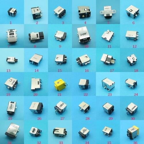 36models 36pcs Laptop Notebook netbook charging port power DC Jack connector for acer asus HP dell Toshiba IBM lenovo and so on