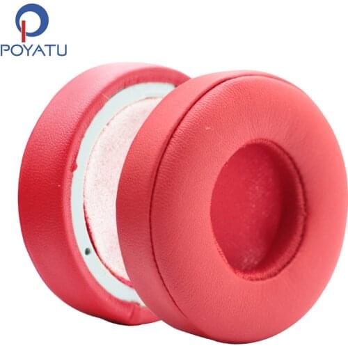 POYATU Earpads For Beats EP On-ear Headphone Earpads Replacement Ear Pads Earpad Foam Cushion Red Color 1 Pair