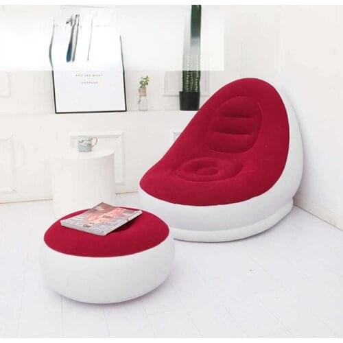 Household Inflatable Chair with Air Pump Foldable Lounger Sofa for Indoor Living Room Outdoor Travel Leisure Sofa