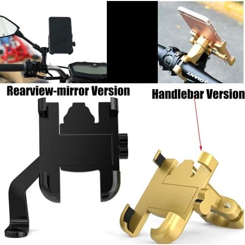 Aluminum Alloy Bike Phone Holder Universal Motorcycle Bicycle Cell Phone Stand GPS navigation Bracket Mount For iPhone Bracket