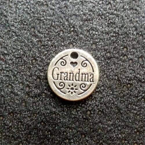 Two sides grandma zinc alloy jewelry charms