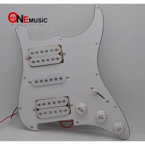ST Style Electric Guitar Pickguard Electric Guitar Pickguard and Black HSH Loaded Prewired Scratchplate Assembly