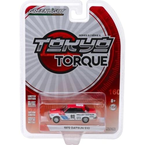 GreenLight 1:64 1972 Datsun 510 - #93 Valley Alloy model car Metal toys for childen kids diecast gift