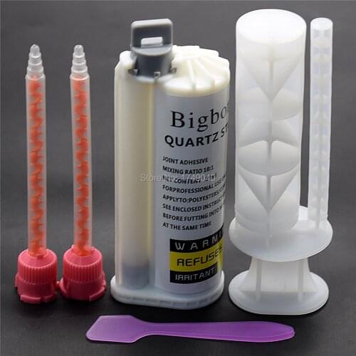 Adhesive Glue 50ml 10:1 Two-Component Strong Adhesives White AB Glue for Wood Stone Metal Ceramic Glass Splicing Glueing