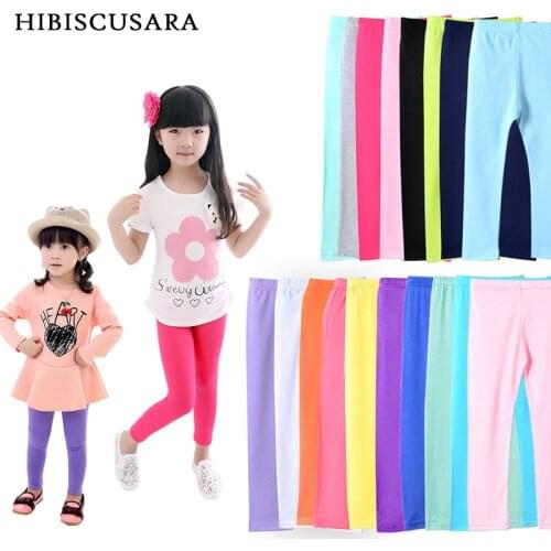 Girl Pants Soft Elastic Modal Cotton Kids Leggings Candy Color Girls Skinny Pants Trousers Solid Color 2-13Y Children Trousers