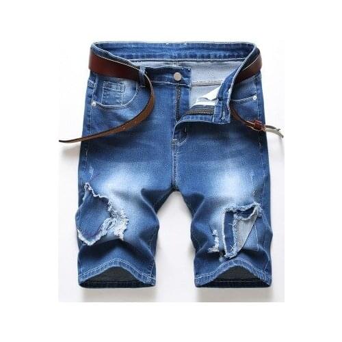 2020 Summer New Mens patch Denim Shorts Fashion Casual Classic Style Brand Regular Fit Short Jeans Male Blue los hombres