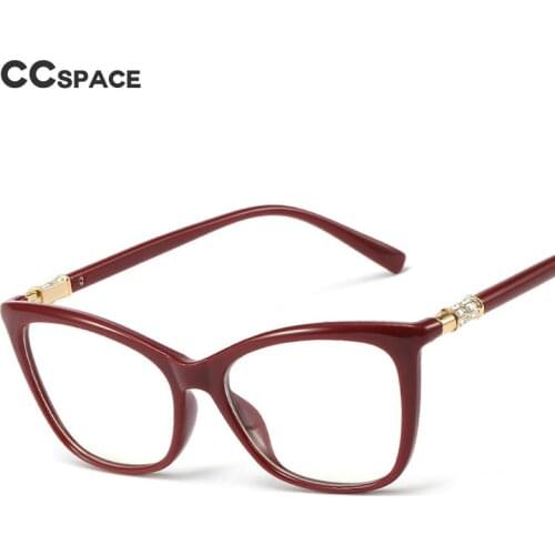 48225 Square Cat Eye Plastic Titanium Glasses Frames Diamond Ultralight Men Women Optical Fashion Computer Glasses