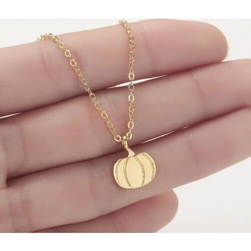 Cute Pumpkin Necklace Personality Pendant Necklace For Women Necklace Men Fashion Girl Jewelry Gift