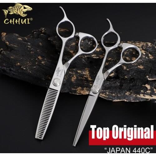 Hairdressing Scissors Professional High Quality 440c Japanese Steel 6.0 Inch Cutting Thinning Set Barber Scissors Salon Shears