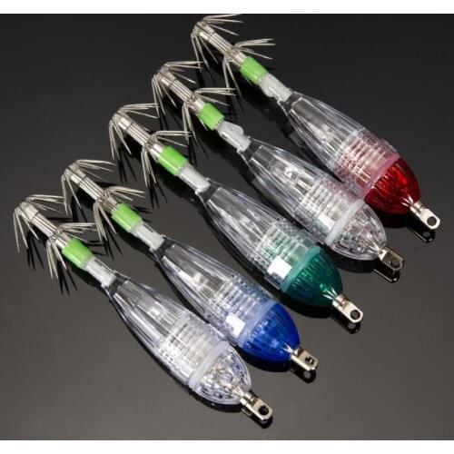 Fishing Light Anti-rust High Brightness LED PE Attracting Light Bait for Outdoor Deep Drop Underwater Eye Shape Light Squid Bait