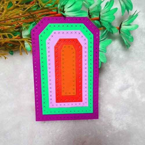 Stitched Frame Backgroud Metal Cutting Dies Stencils Scrapbooking Decor Embossing Folder Carbon Steel Paper Card DIY Die Cuts