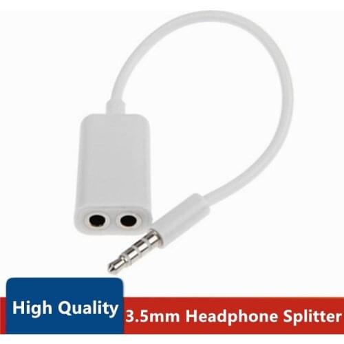2021 Newest 3.5mm 1 Male To 2 Female Audio Headphone Splitter Cable 3.5mm Double Jack Headphone Splitter High Quality