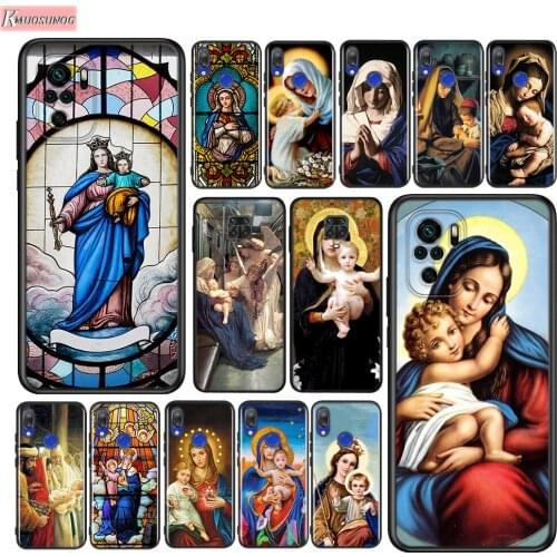 Virgin Mary Christian Silicone Cover For Xiaomi Redmi Note 10 10S 9 9S Pro Max 9T 8T 8 7 6 5 Pro 5A Phone Case