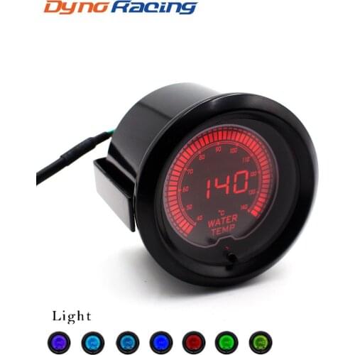 Brand New 2" 52mm EVO 7 Colors LCD Water temp gauge 40-140 Celsius Water temperature meter With Sensor YC100111