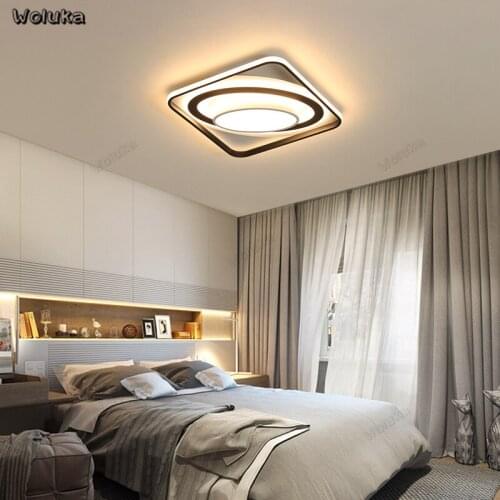 Modern ceiling lamp simple living room dining room bedroom rectangle square ultra-thin led electric lamp CD50 W07