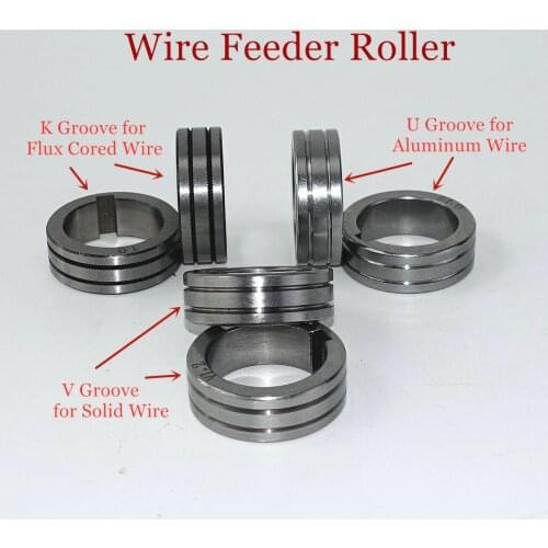 MIG Welding Machine Feeder Roll V U K Knurl Groove for 0.8 1.0 1.2mm Steel Aluminum Flux Cord Welding Wire Feeding Roll