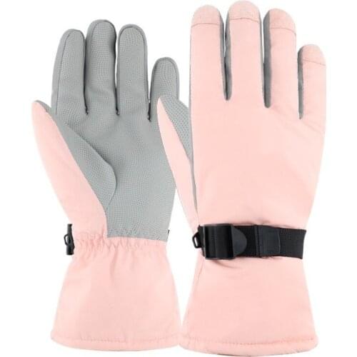 Outdoor Unisex Touchscreen Warm Cycling Ski Gloves Womens Winter Thick Plush Warm Couple Gloves Men Waterproof Outdoor Cycling