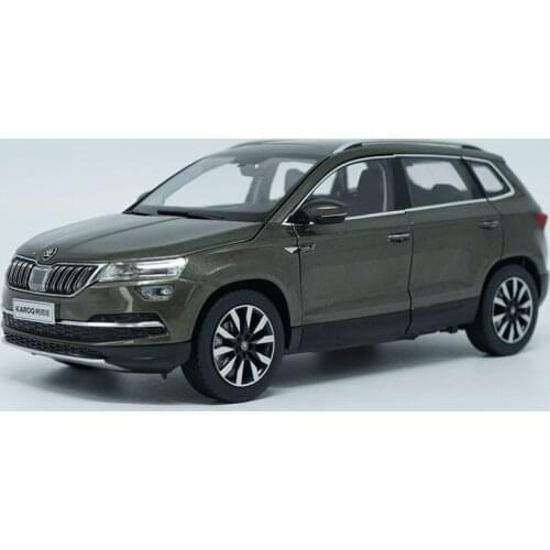 1:18 Diecast Model for Skoda KAROQ Sportline 2018 Brown SUV Alloy Toy Car Miniature Collection