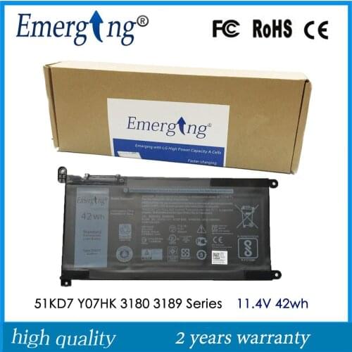 11.4V 42Wh New Original Laptop Battery for Dell Chromebook 11 3180 3189 Series 51KD7 Y07HK