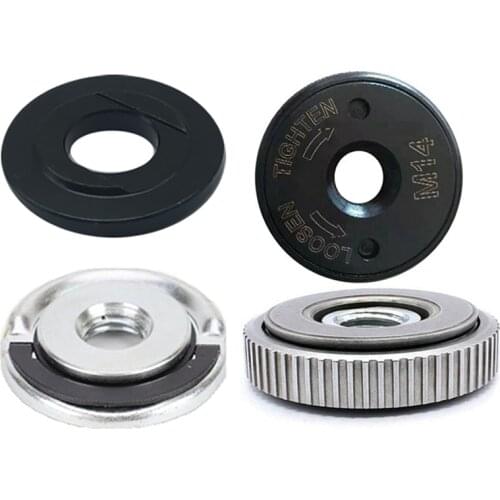 4Pcs Angle Grinder M14 Thread Inner Outer Flange Nut Set Tool Quick Release Nut Power Replacement Part for Makita