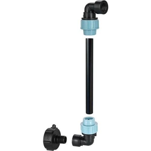 IBC Adapter Gooseneck Thread Tap Container Rainwater Tank Coarse Thread for Connecting the Garden Hose