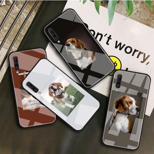 Beagle Tempered Glass Case For Samsung Galaxy A10S A10E A20S A20E A30S A40 A50S A60 A70 A80 A90 A6 A7 A8