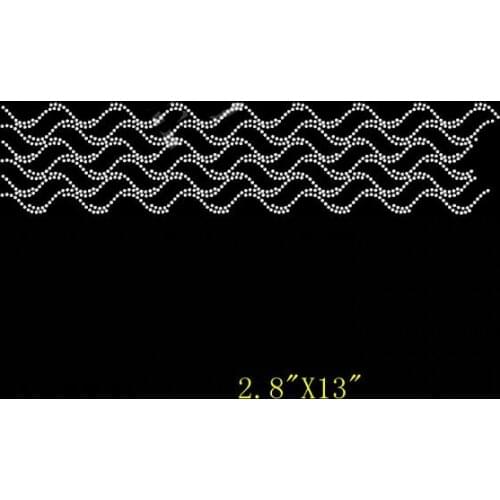 Free shipping special design like waves cheer bow design sparkle Rhinestone Iron On Transfer Hot Fix Bling Bing style