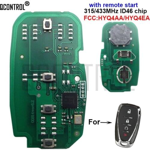 QCONTROL Car Remote Key Electronic Circuit Board for Chevrolet Cruze Malibu Camaro Equinox HYQ4AA HYQ4EA 13508769 Keyless-Go 4BT