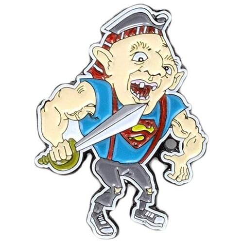 Super sloth Goonies enamel pin retro 80s horror movie badge funny spooky man brooch cool decor