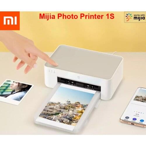Xiaomi Mijia Photo Printer 1S High Definition Color Sublimation 6/3 Inch Portable Photo Paper Smart Remote Printer APP Use