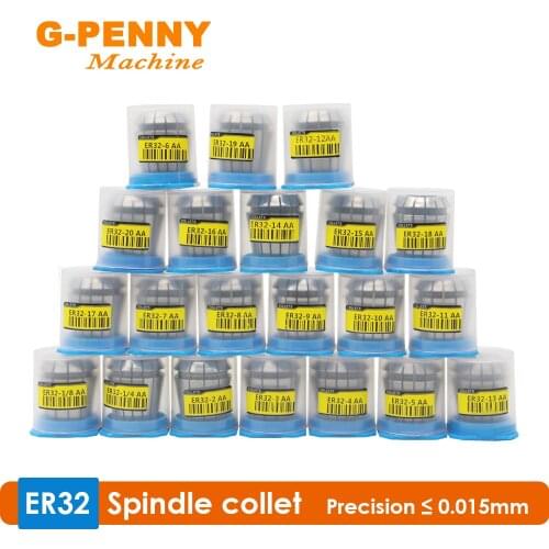 G-PENNY Machine 1 Kit Collet ER25 Precision 0.015 Collet 2-20mm,1/4,1/8mm Spring Collet for CNC Milling lathe tool and spindle
