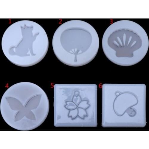 Pet Dog Cherry Flower Fan Shell DIY Jewelry Pendant Mold Resin Jewelry Making Dried Flower Resin Decorative DIY Hand Crafts