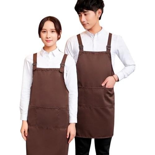 Kitchen Fashion Cooking Bib Apron Men and Women Work Wear LOGO Print