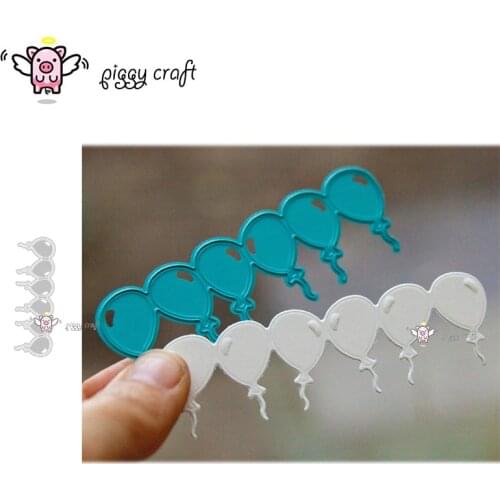 Piggy Craft metal cutting dies cut die mold Balloon strip side Scrapbook paper craft knife mould blade punch stencils dies