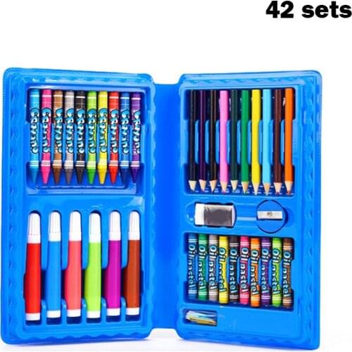 New Hot 42/86pcs Count Non Toxics Crayons Set Easy to Hold Color Pen Safe for Children Kids Boy Girl