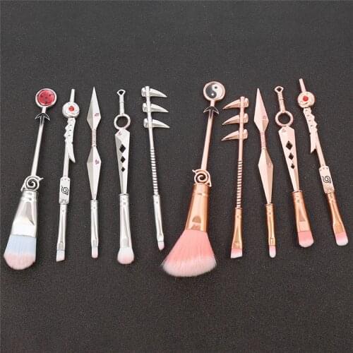 Free Shipping 5pcs/set Makeup Brushes Set for Women Girl Anime Cosplay Accessories Fans Gift with Bag